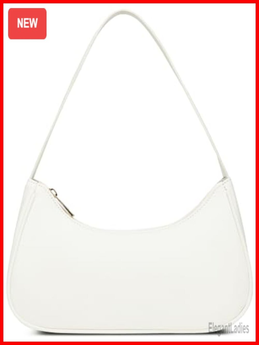 Vegan Leather Hobo Shoulder Bag Tote Sling Purse with Zipper
